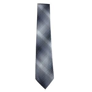 Van Heusen Tie Men One Size Gray Geometric Pattern Classic Polyester Necktie